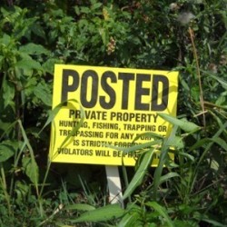 Posted - No Trespassing Sign